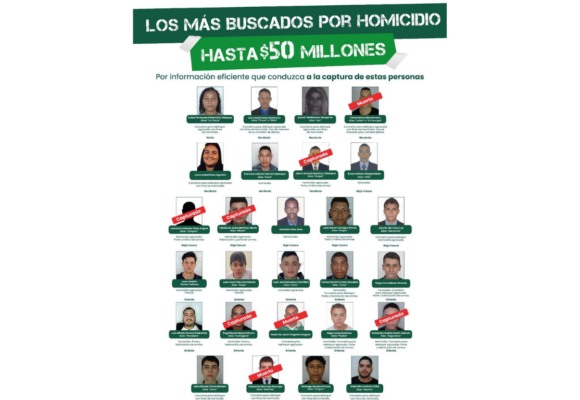 Antioquia publica cartel de los más buscados por homicidio y ofrece hasta $50 millones de recompensa