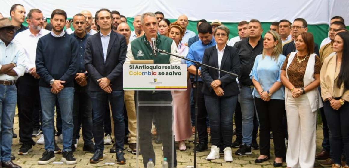 El gobernador Andrés Julián Rendón, enviaron un mensaje de unidad y defensa del departamento