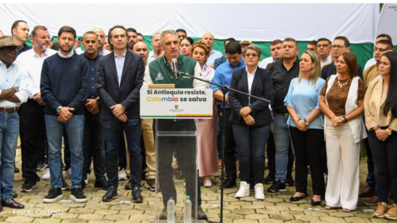 El gobernador Andrés Julián Rendón, enviaron un mensaje de unidad y defensa del departamento