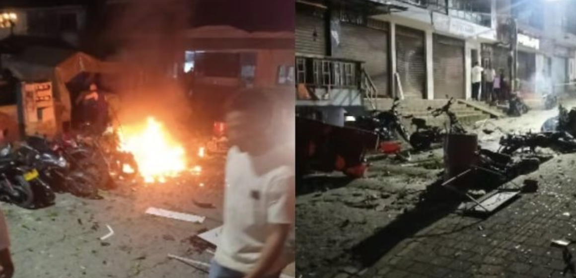 Explosión en Briceño deja un policía herido en plena viernes santo Explosión en Briceño deja un policía herido en plena viernes santo