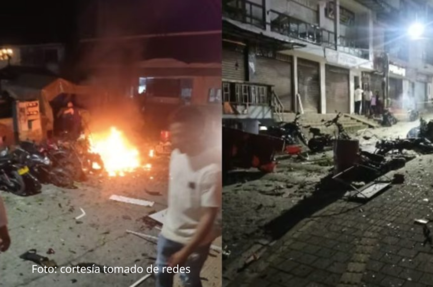 Explosión en Briceño deja un policía herido en plena viernes santo