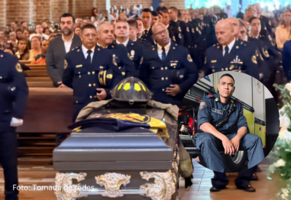 Héroe despedido: calle de honor y duelo en Medellín por bombero que murió en incendio