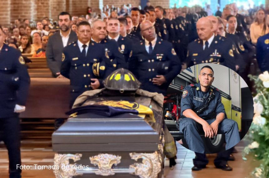 Héroe despedido: calle de honor y duelo en Medellín por bombero que murió en incendio