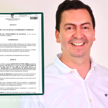 Sebastián Castaño es el secretario de Infraestructura de Antioquia